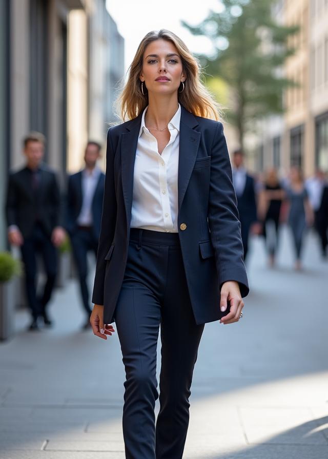 Mann in einem Alpen Chic Business-Outfit in den Strassen von Zürich.